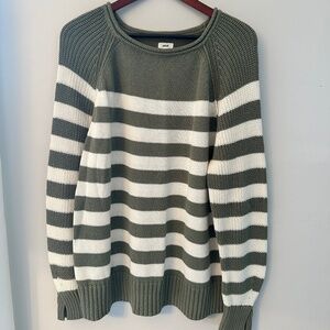 Aerie Oversized Comfy Lightweight Striped Sweater SZ Small 100% Cotton NWT